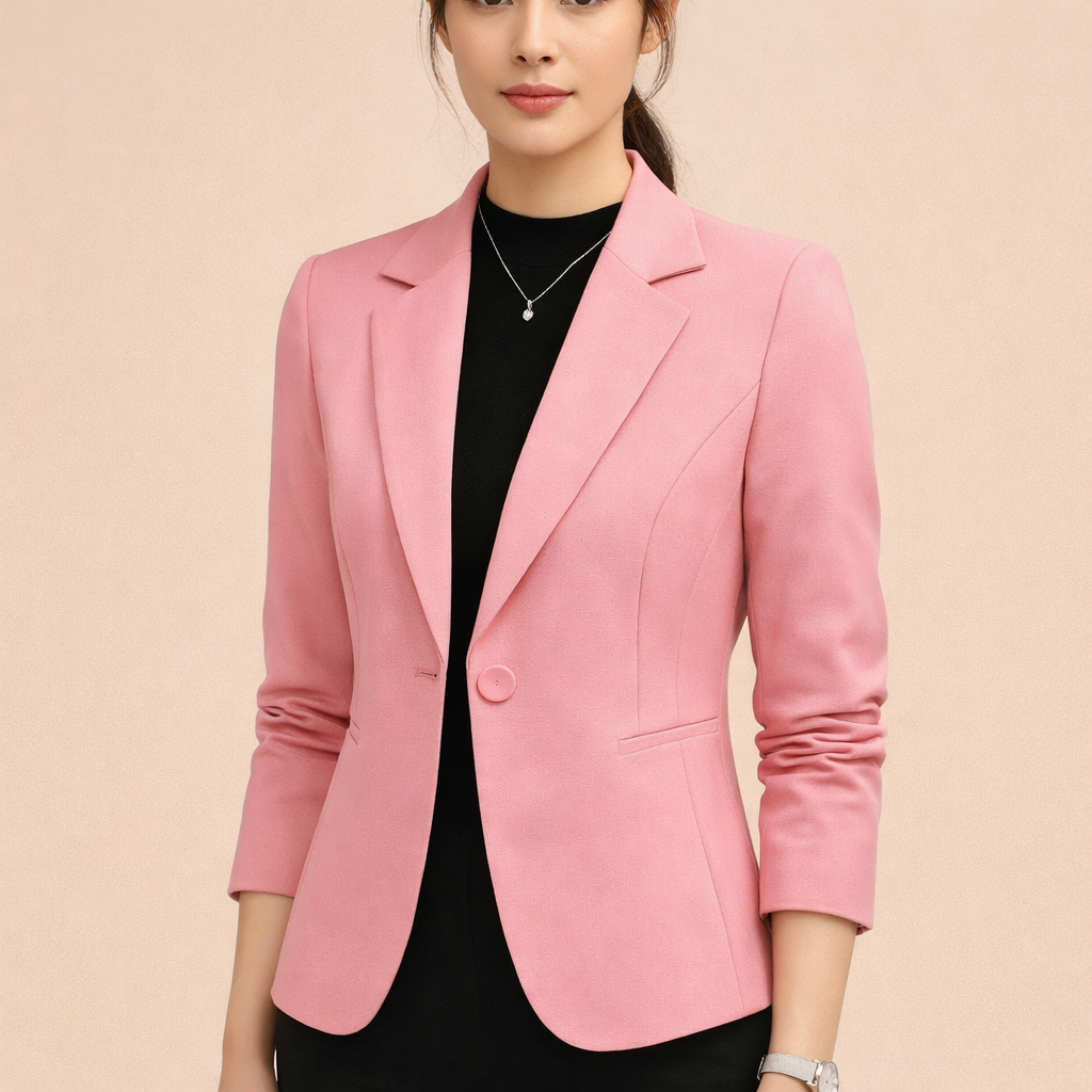 Women's Tailored Blazer Jacket – Structured Smart Casual Layering