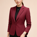 Women's Tailored Blazer Jacket – Structured Smart Casual Layering