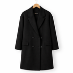 Women's Double Breasted Wool Coat – Warm Structured Outerwear