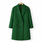 Women's Double Breasted Wool Coat – Warm Structured Outerwear