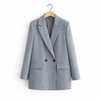 Women's Double Breasted Blazer – Lightweight Seasonal Layering