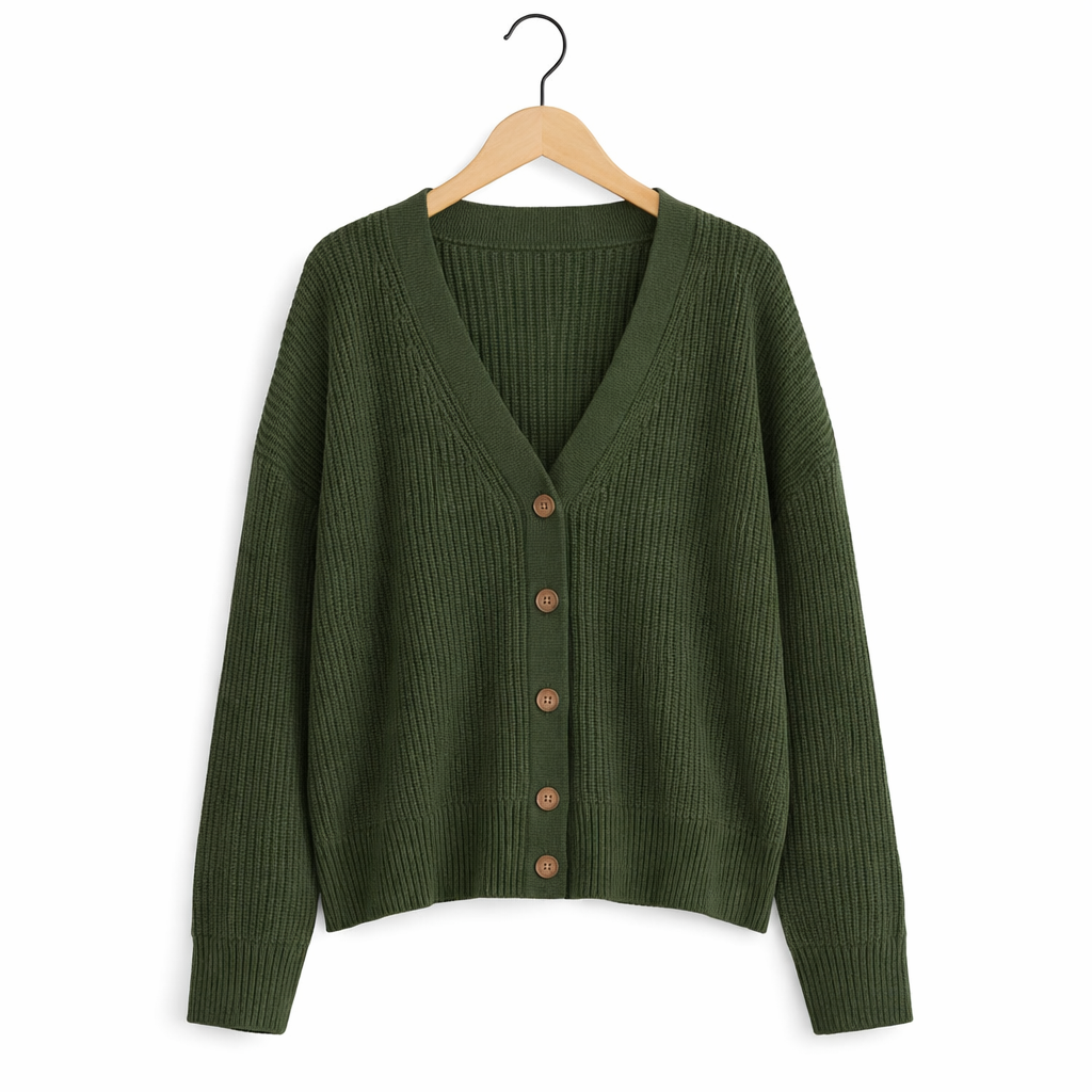 Women's Lightweight Button Cardigan – Breathable Layering for Everyday Wear