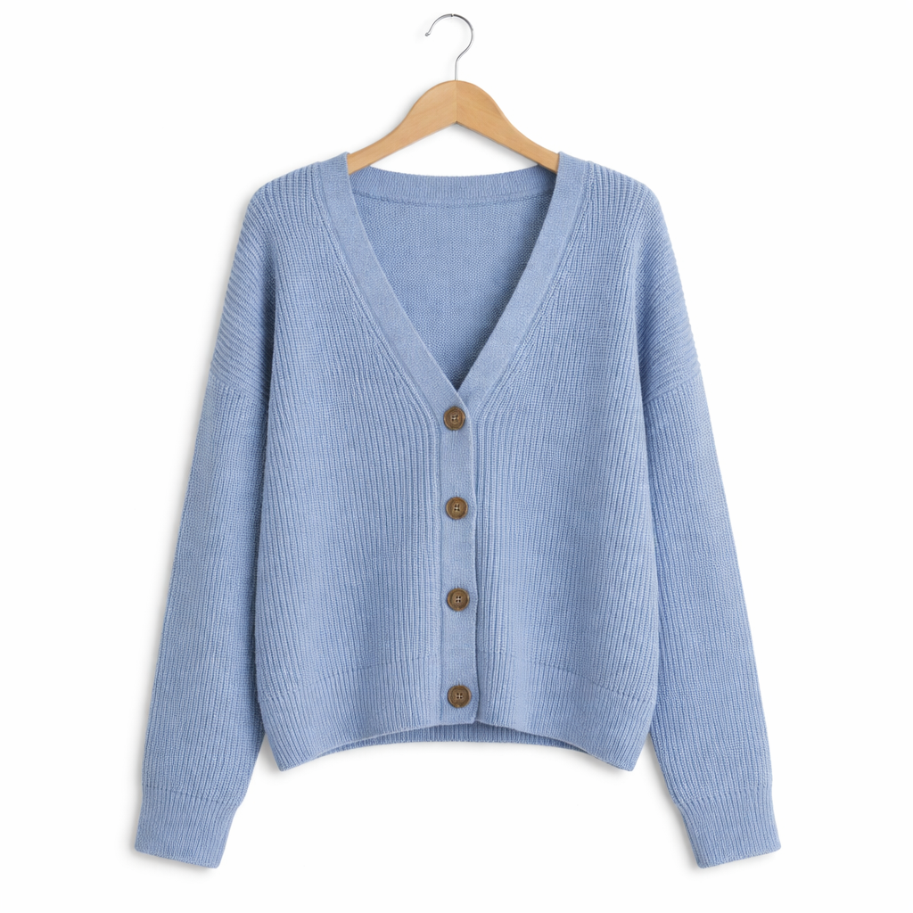 Women's Lightweight Button Cardigan – Breathable Layering for Everyday Wear