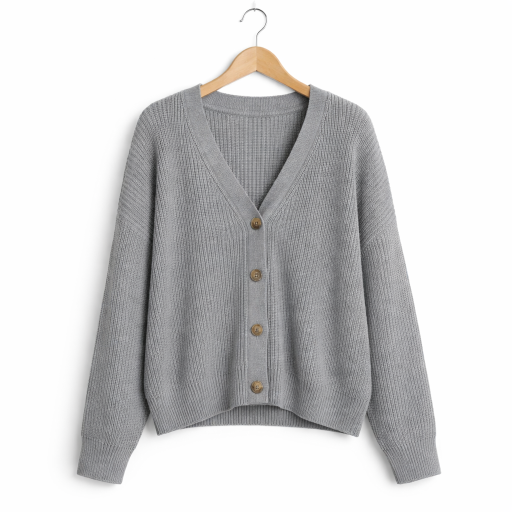 Women's Lightweight Button Cardigan – Breathable Layering for Everyday Wear