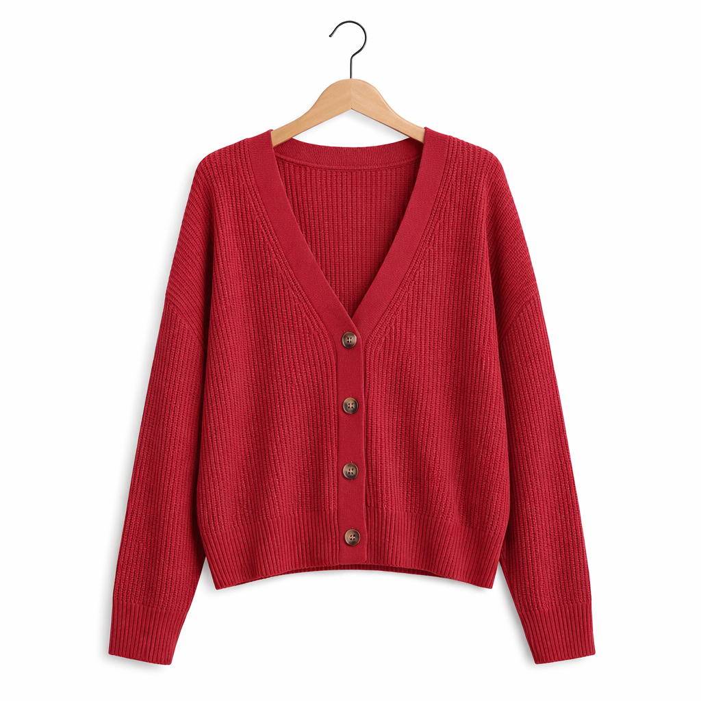 Women's Lightweight Button Cardigan – Breathable Layering for Everyday Wear