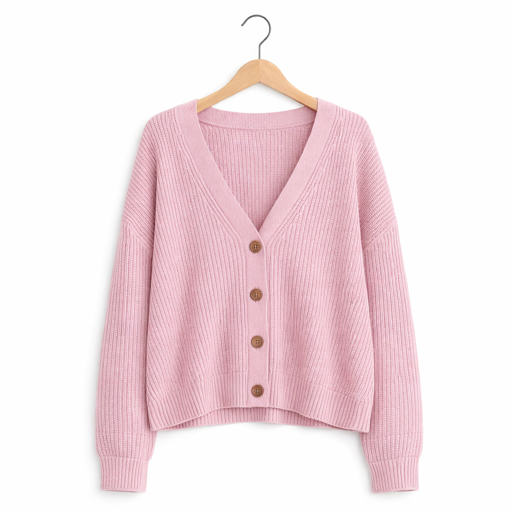 Women's Lightweight Button Cardigan – Breathable Layering for Everyday Wear