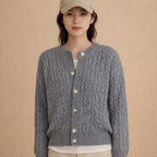 Women's Loose Knit Cardigan – Relaxed Fit Long Sleeve Layer
