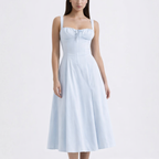 Women’s Lace-Up Slit Midi Dress – comfortable fit for everyday wear