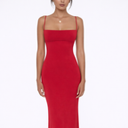 Women's Backless Slim Dress – fitted silhouette for evening wear
