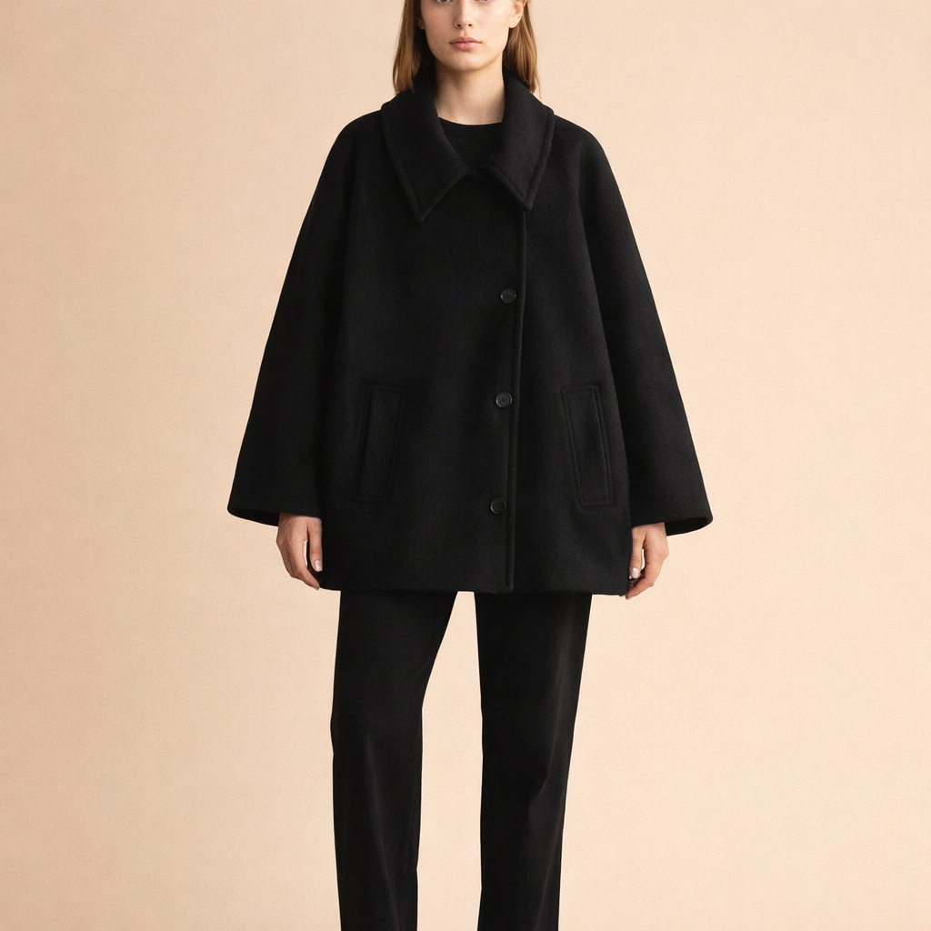 Women's Winter Wool Coat – Insulated Warmth and Structured Fit