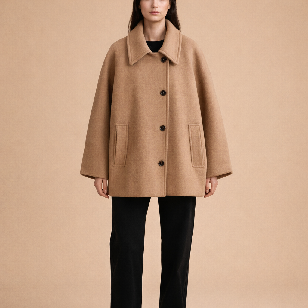 Women's Winter Wool Coat – Insulated Warmth and Structured Fit