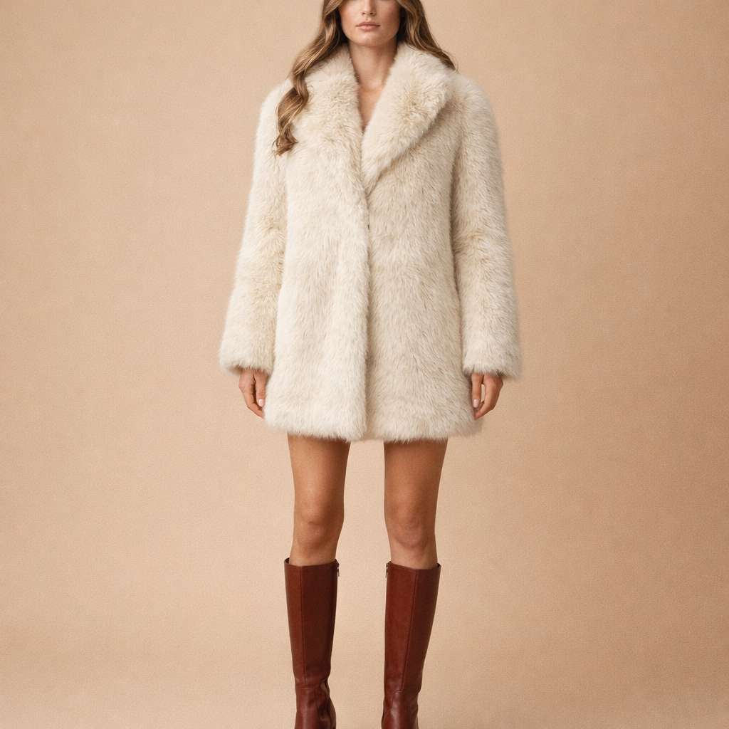 Women's Long Faux Fur Coat – Warm Coverage and Soft Texture