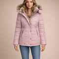 Women's Fur Collar Cotton Coat – Slim Fit Winter Comfort