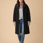 Women's Thickened Tweed Trench Coat – Warm Structured Outerwear