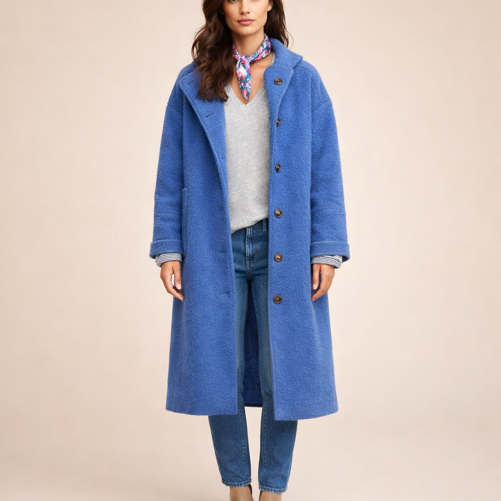 Women's Thickened Tweed Trench Coat – Warm Structured Outerwear