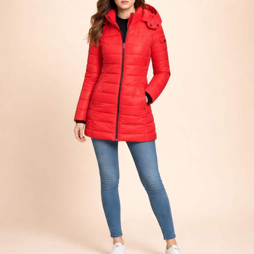 Women's Long Warm Coat – Insulated Comfort for Cold Weather