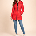 Women's Long Warm Coat – Insulated Comfort for Cold Weather