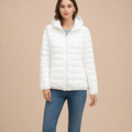 Women's Lightweight Hooded Down Jacket – Comfortable Everyday Cold-Weather Wear