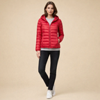 Women's Lightweight Hooded Down Jacket – Comfortable Everyday Cold-Weather Wear