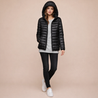Women's Lightweight Hooded Down Jacket – Comfortable Everyday Cold-Weather Wear