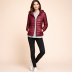 Women's Lightweight Hooded Down Jacket – Comfortable Everyday Cold-Weather Wear