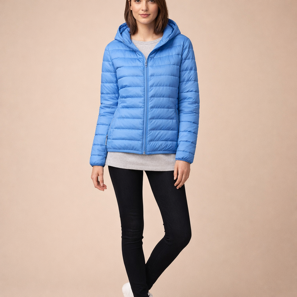 Women's Lightweight Hooded Down Jacket – Comfortable Everyday Cold-Weather Wear