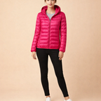 Women's Lightweight Hooded Down Jacket – Comfortable Everyday Cold-Weather Wear