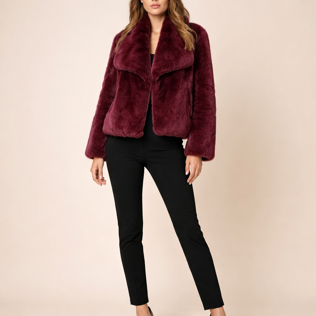 Women's Faux Fur Coat – Warm Comfortable Winter Outerwear
