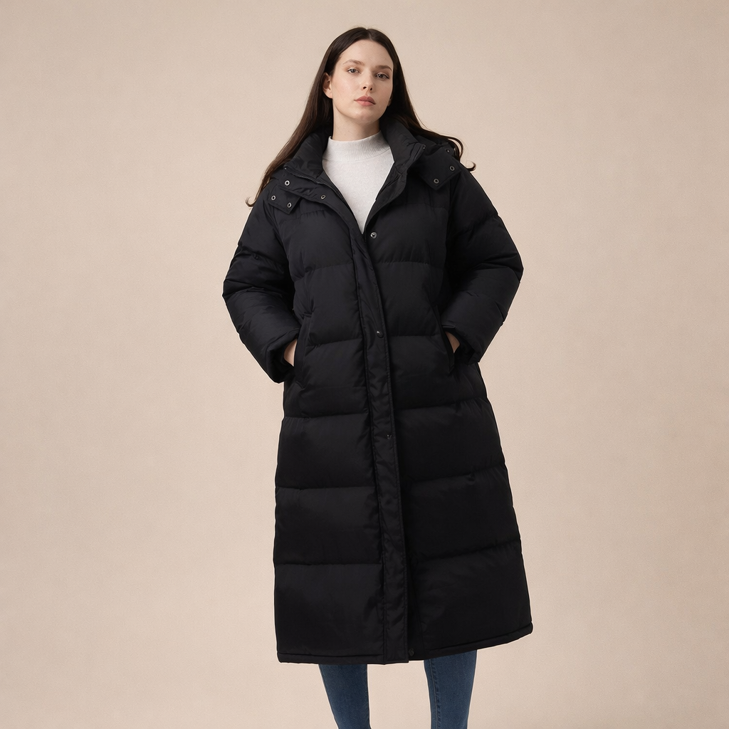 Women's Quilted Plaid Hooded Coat – Warm Layered Winter Wear