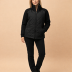 Women's Stand Collar Cotton Jacket – Comfortable Zip-Up Winter Wear