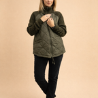 Women's Stand Collar Cotton Jacket – Comfortable Zip-Up Winter Wear
