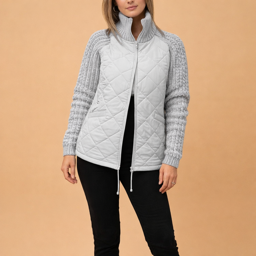 Women's Stand Collar Cotton Jacket – Comfortable Zip-Up Winter Wear