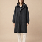 Women's Hooded Trench Coat – Mid-Length Casual Outerwear