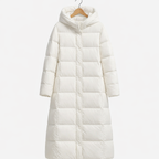 Women's Long Hooded Down Jacket – Insulated Coverage for Cold Weather