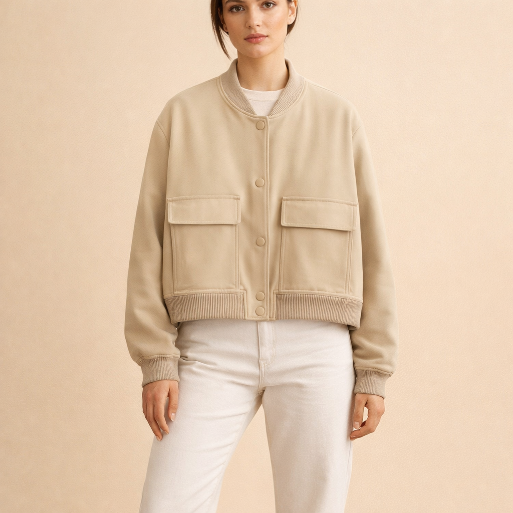 Women's Casual Bomber Jacket – Relaxed Fit for Everyday Wear