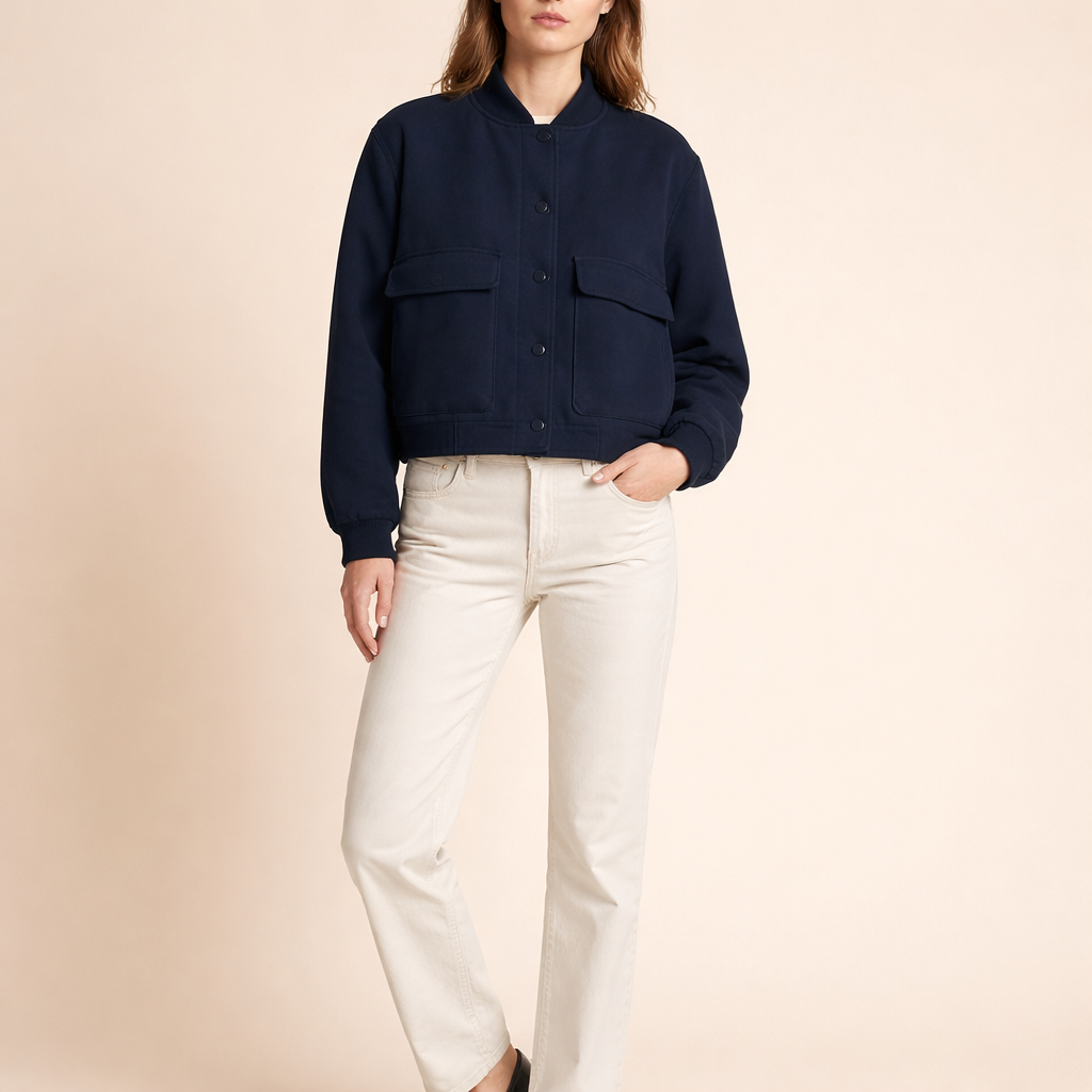 Women's Casual Bomber Jacket – Relaxed Fit for Everyday Wear