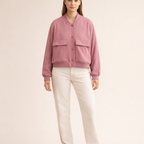 Women's Casual Bomber Jacket – Relaxed Fit for Everyday Wear