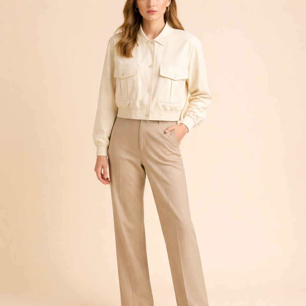 Women's Casual Bomber Jacket – Relaxed Fit for Everyday Wear