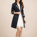 Women's Double Breasted Trench Coat – Long Length Everyday Outerwear