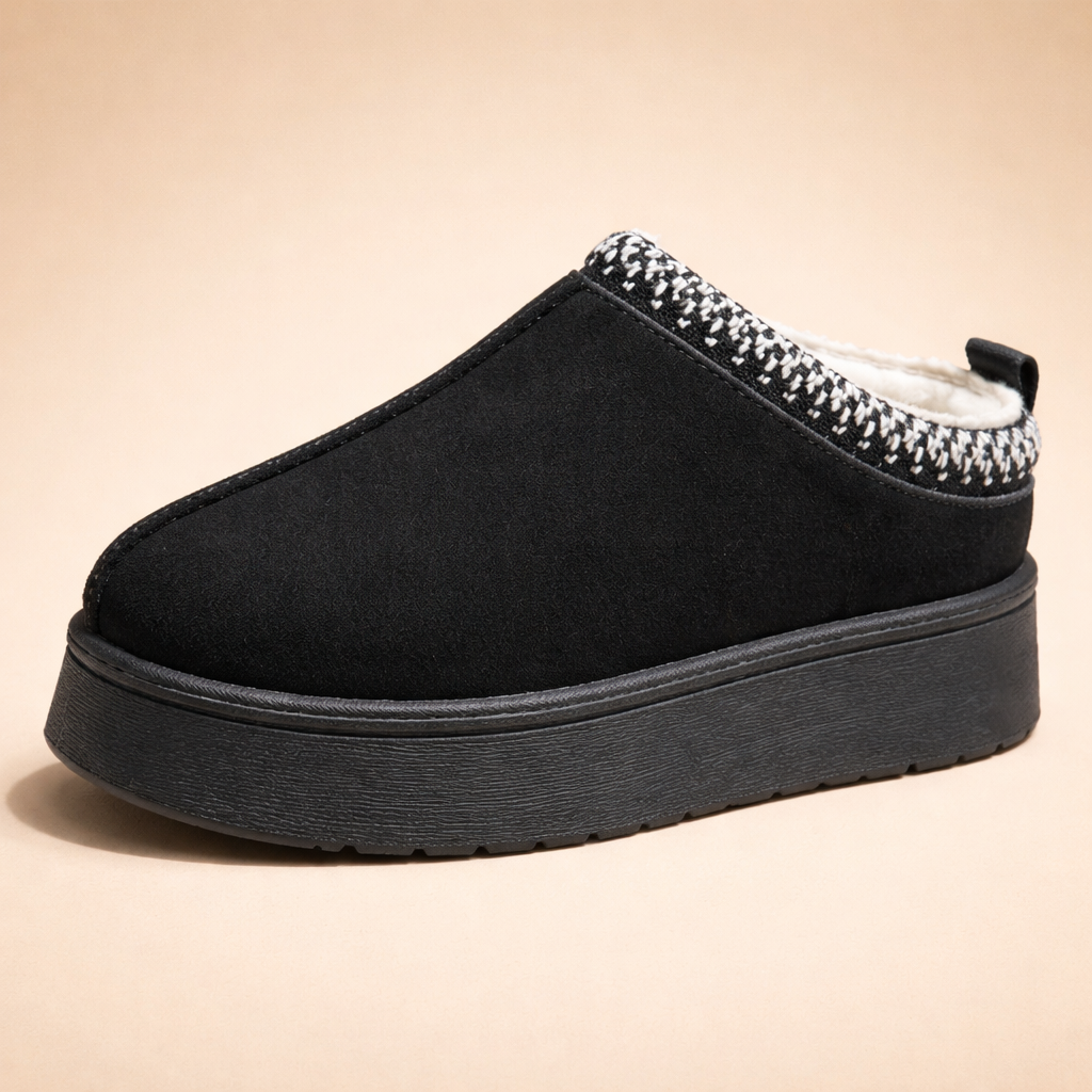 Women's Plush Ankle Slippers – Warm Fleece Comfort for Indoor Wear