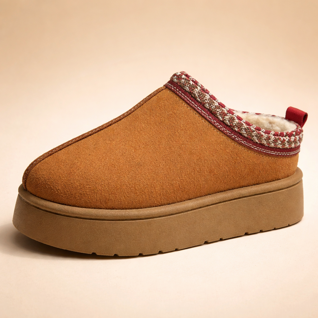 Women's Plush Ankle Slippers – Warm Fleece Comfort for Indoor Wear