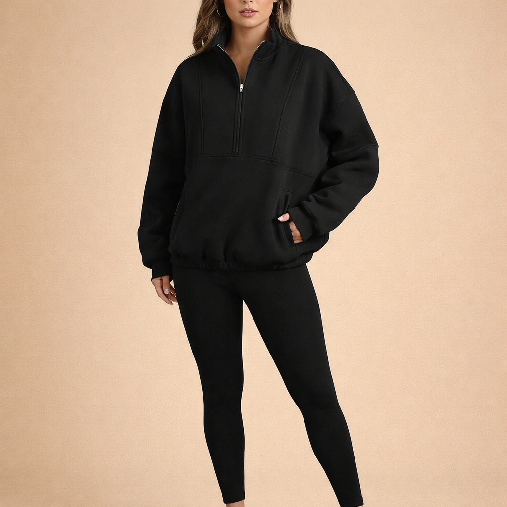Women's Half Zip Sweater – Comfortable Everyday Layering Fit