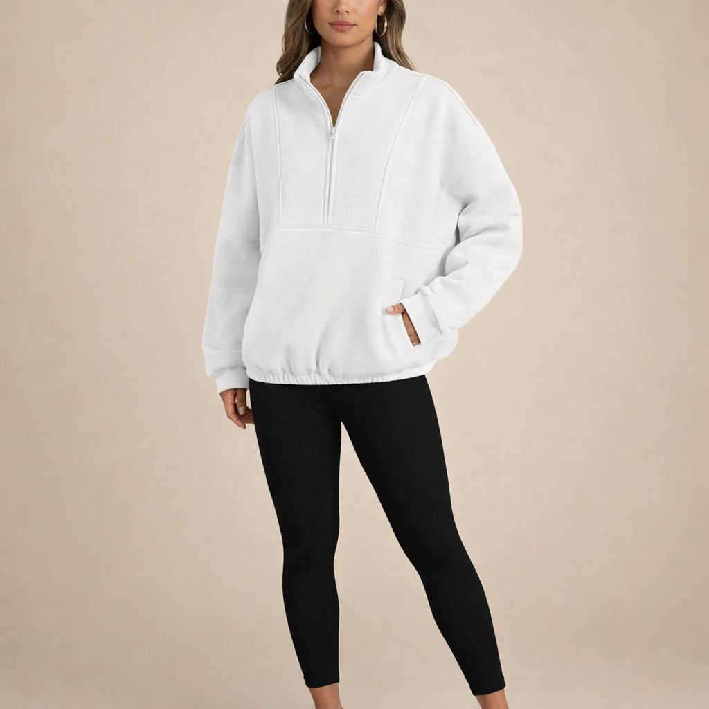 Women's Half Zip Sweater – Comfortable Everyday Layering Fit