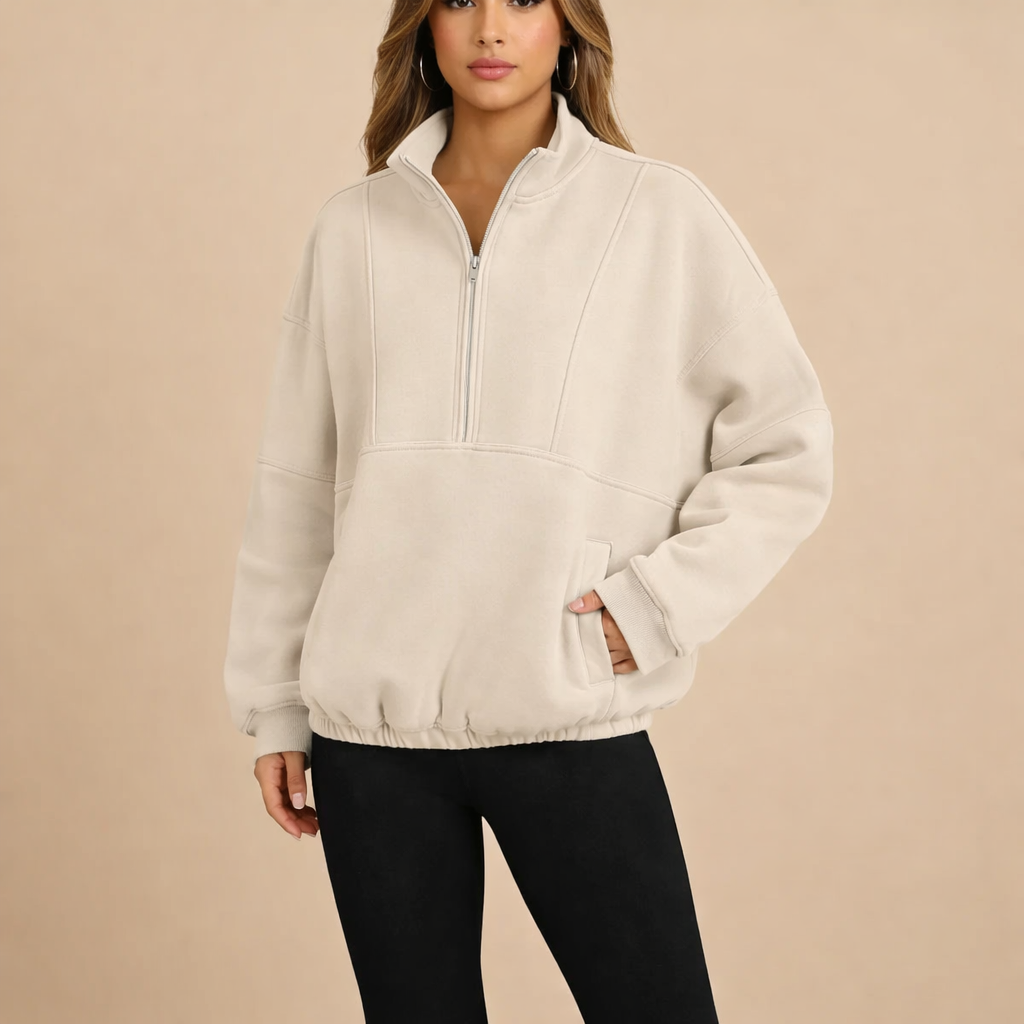 Women's Half Zip Sweater – Comfortable Everyday Layering Fit