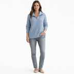 Women's Plus Size Half Zip Sweater – Comfortable Everyday Layering Fit