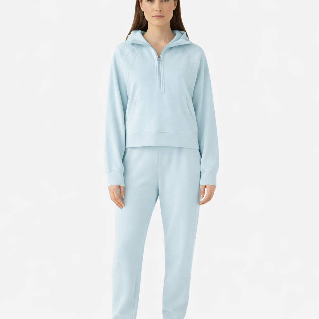 Women's Casual Half Zip Hoodie – Comfortable Everyday Warm Layering