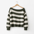 Women's Long Sleeve Knit Sweater – Relaxed Everyday Layering Fit