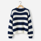 Women's Long Sleeve Knit Sweater – Relaxed Everyday Layering Fit