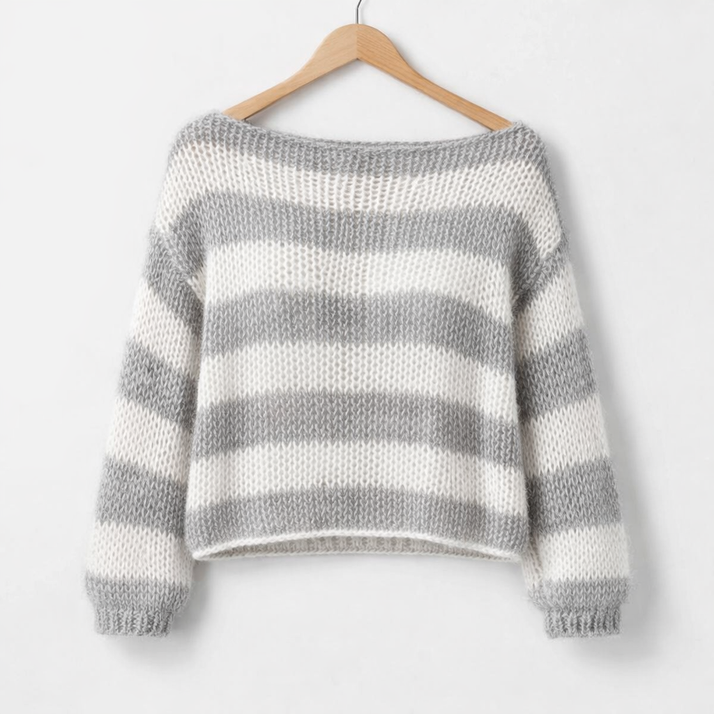 Women's Long Sleeve Knit Sweater – Relaxed Everyday Layering Fit