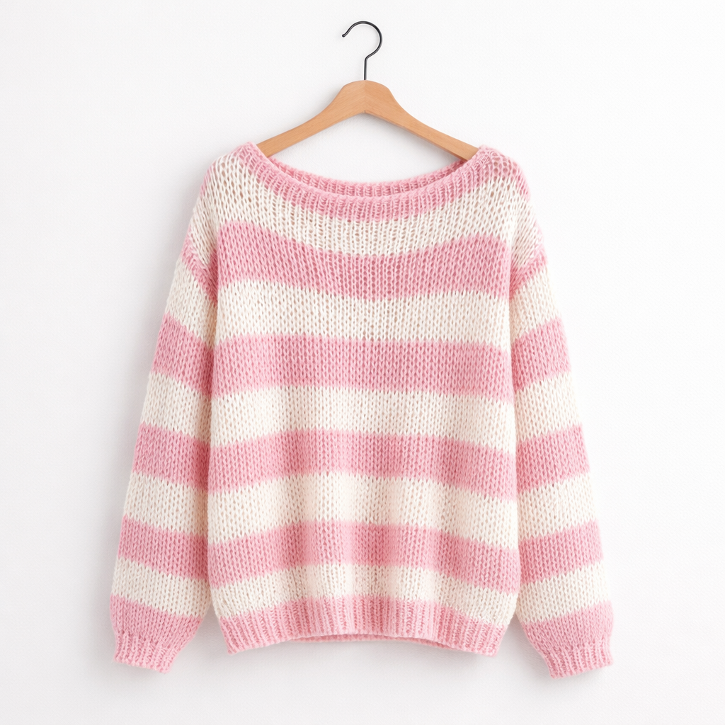 Women's Long Sleeve Knit Sweater – Relaxed Everyday Layering Fit